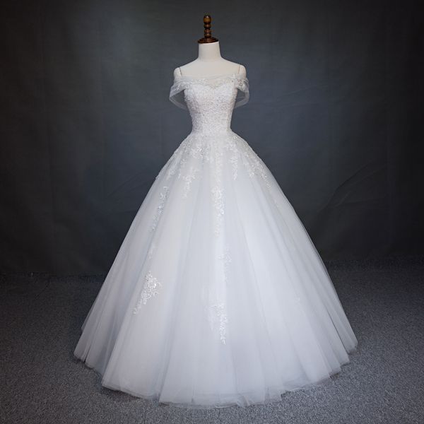 beaded off shoulder wedding dresses with lace appliques 2018 new ball gown wedding dress lace up bride dress, White
beaded off shoulder wedding dresses with lace appliques 2018 new ball gown wedding dress lace up bride dress, White