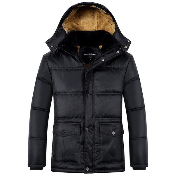 men's casual parkas solid color fleece winter jacket men hooded thick warn padded overcoat man roupas jaqueta masculina inverno, Black
men's casual parkas solid color fleece winter jacket men hooded thick warn padded overcoat man roupas jaqueta masculina inverno, Black
