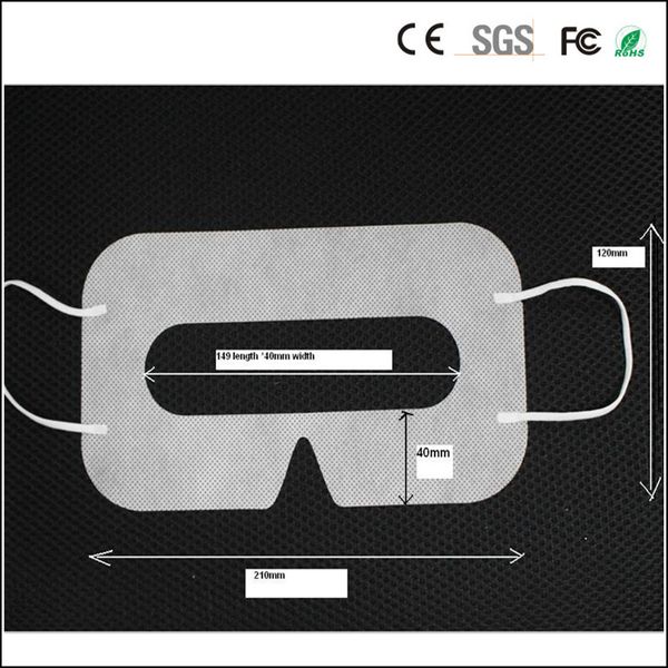 100pcs Protective Hygiene Vr Eye Mask Black Disposable Eyemask Nonwoven Mask Pad For 3d Vr Glasses