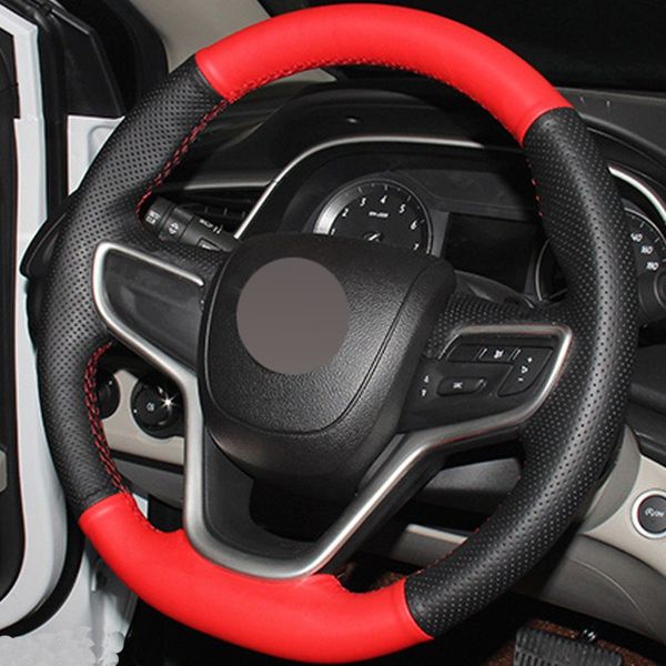 diy hand-stitched black red genuine leather car steering wheel cover for buick excelle xt gt 2015-2017
diy hand-stitched black red genuine leather car steering wheel cover for buick excelle xt gt 2015-2017
