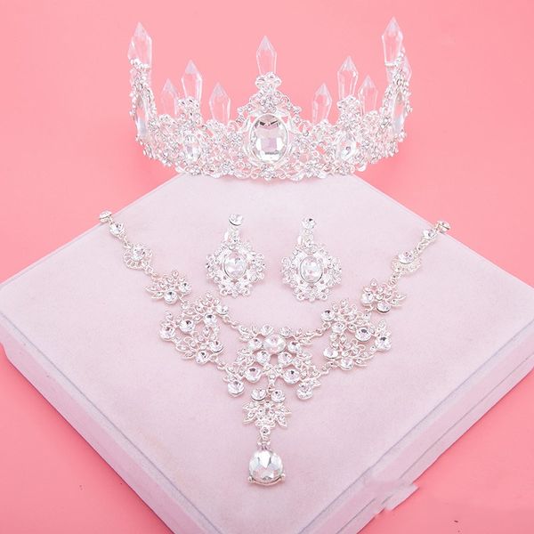 2018 set crowns necklace earrings alloy crystal sequined bridal jewelry accessories wedding tiaras headpieces hair216r, Silver
2018 set crowns necklace earrings alloy crystal sequined bridal jewelry accessories wedding tiaras headpieces hair216r, Silver