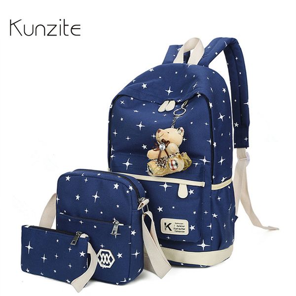 kunzite 3pcs/sets korean canvas printing backpacks book bags preppy style school bags for teenage girls composite bag 2017
kunzite 3pcs/sets korean canvas printing backpacks book bags preppy style school bags for teenage girls composite bag 2017