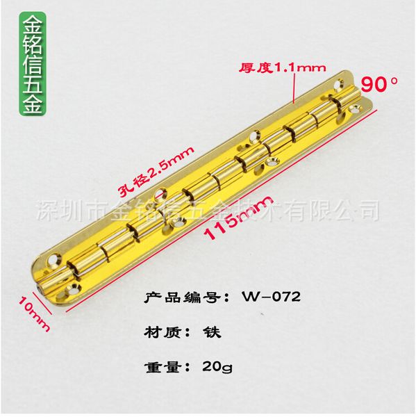 100pcs 10*115mm cabinet drawer butt hinge 8 hole piano hinge with screws long metal wooden gift box gold chrome w072
100pcs 10*115mm cabinet drawer butt hinge 8 hole piano hinge with screws long metal wooden gift box gold chrome w072