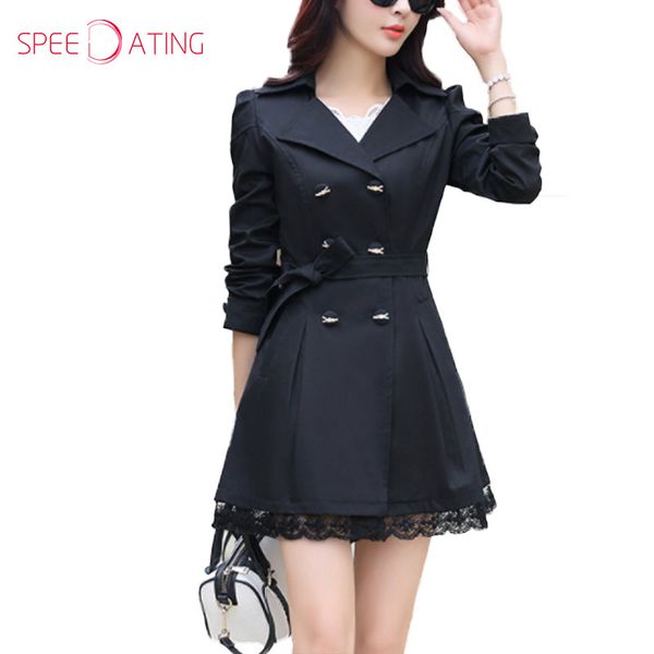 wholesale- nice 2017 lapel double breasted pocket women trench coat solid green black red lace hem autumn winter coat size -2xl speedating, Tan;black
wholesale- nice 2017 lapel double breasted pocket women trench coat solid green black red lace hem autumn winter coat size -2xl speedating, Tan;black