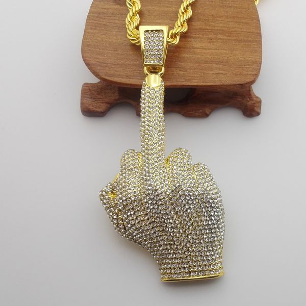 middle finger diamond necklace street wind heavy drill full diamond alloy big finger pendant vertical middle finger hip hop necklace, Silver
middle finger diamond necklace street wind heavy drill full diamond alloy big finger pendant vertical middle finger hip hop necklace, Silver