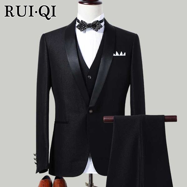 rui qi casual men suits designers 2018 classic black slim fit party wedding suits with pants fashion three-piece suit 8117, White;black
rui qi casual men suits designers 2018 classic black slim fit party wedding suits with pants fashion three-piece suit 8117, White;black
