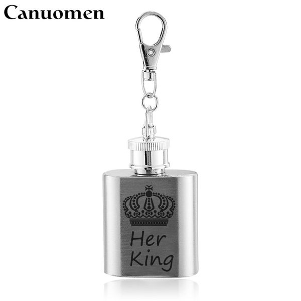 canuomen crown engraved 1oz stainless steel hip flask keychain mini portable couple lover keyring his queen her king custom gift, Silver
canuomen crown engraved 1oz stainless steel hip flask keychain mini portable couple lover keyring his queen her king custom gift, Silver