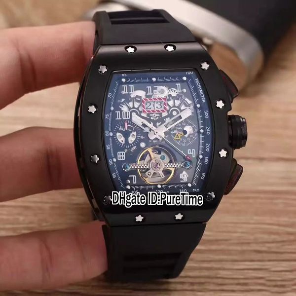 new rm011 rm11 flyback chrono black pvd black skeleton dial big date automatic tourbillon mens watch black rubber strap sports watches 12c3, Slivery;brown
new rm011 rm11 flyback chrono black pvd black skeleton dial big date automatic tourbillon mens watch black rubber strap sports watches 12c3, Slivery;brown
