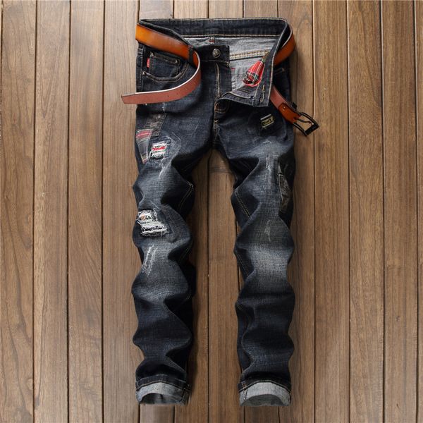 new arrival 2018 punk style fashion brand mens zipper jeans men straight denim trousers hole zipper slim black jeans for men, Blue
new arrival 2018 punk style fashion brand mens zipper jeans men straight denim trousers hole zipper slim black jeans for men, Blue