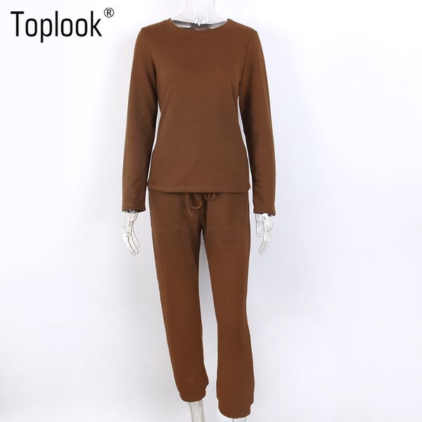 Polyester Casual Womens Tracksuit Sets Winter Two Piece Sets Brown Long Sleeve Sweatshirt And Long Pants Tracksuits Female
Polyester Casual Womens Tracksuit Sets Winter Two Piece Sets Brown Long Sleeve Sweatshirt And Long Pants Tracksuits Female
