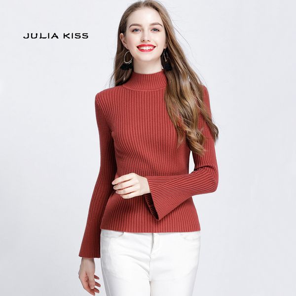 women turtle neck bell sleeve ribbed sweater high neck knit pullovers with flare sleeve, White;black
women turtle neck bell sleeve ribbed sweater high neck knit pullovers with flare sleeve, White;black