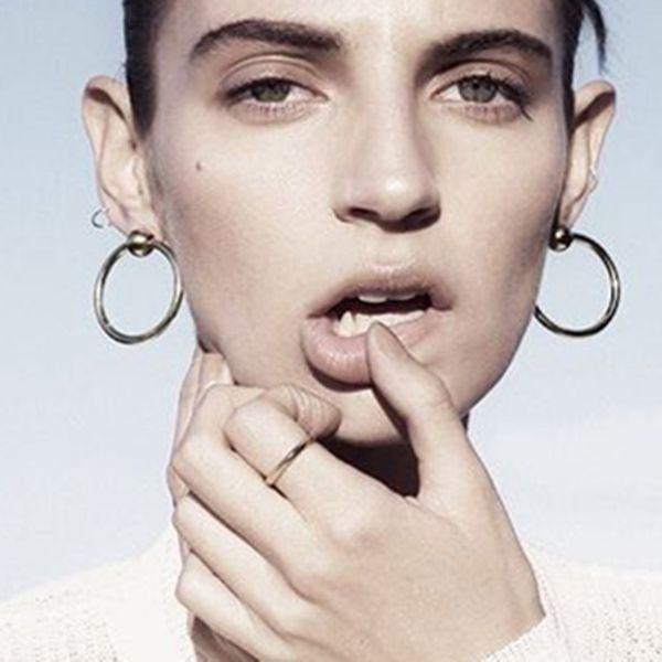 big hoop earrings fashion jewelry unique personality simple geometric all-match bronze ring women's earrings, Silver
big hoop earrings fashion jewelry unique personality simple geometric all-match bronze ring women's earrings, Silver