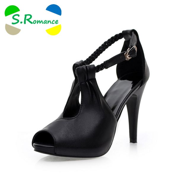 s.romance plus size 30-43 new arrival fashion office summer women pumps high heel sandals casual women shoes black ss220
s.romance plus size 30-43 new arrival fashion office summer women pumps high heel sandals casual women shoes black ss220