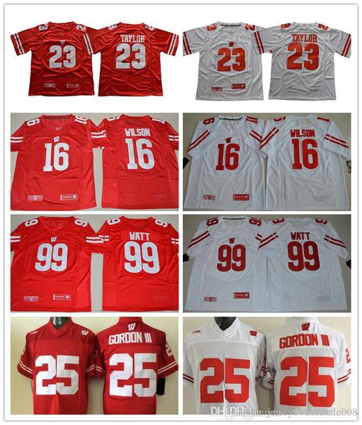 men jonathan #23 taylor #25 melvin gordon #16 wilson 99 watt white red wisconsin badgers college football jerseys, Black;red
men jonathan #23 taylor #25 melvin gordon #16 wilson 99 watt white red wisconsin badgers college football jerseys, Black;red