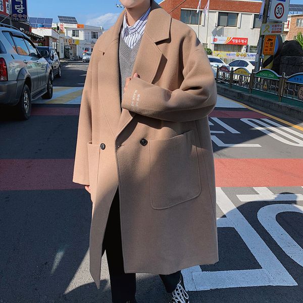 harbor wind winter plus velvet warm fashion trend youth style small fresh casual wild loose men's woolen embroidery simple coat, Black
harbor wind winter plus velvet warm fashion trend youth style small fresh casual wild loose men's woolen embroidery simple coat, Black