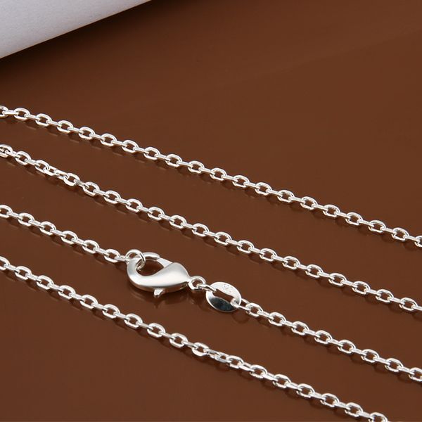 women's 2mm side chain 925 stamped silver plated 16"18"20"22"24" short long fit charms necklaces kolye colar de prata
women's 2mm side chain 925 stamped silver plated 16"18"20"22"24" short long fit charms necklaces kolye colar de prata