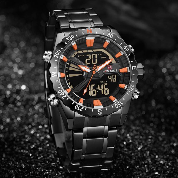 naviforce quartz wristwatches mens watches sport watch men clock dual display led digital relogio masculino, Slivery;brown
naviforce quartz wristwatches mens watches sport watch men clock dual display led digital relogio masculino, Slivery;brown