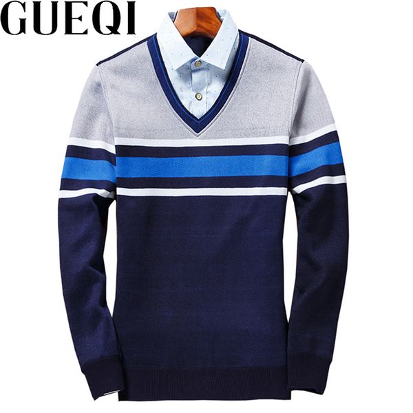 gueqi new patchwork men fashion sweaters plus size l-4xl color striped design man v-neck casual knitted wear, White;black
gueqi new patchwork men fashion sweaters plus size l-4xl color striped design man v-neck casual knitted wear, White;black