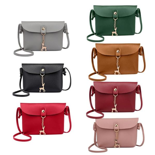 simple pu leather women messenger bags deer pendant pure sling shoulder bag lady handbags
simple pu leather women messenger bags deer pendant pure sling shoulder bag lady handbags