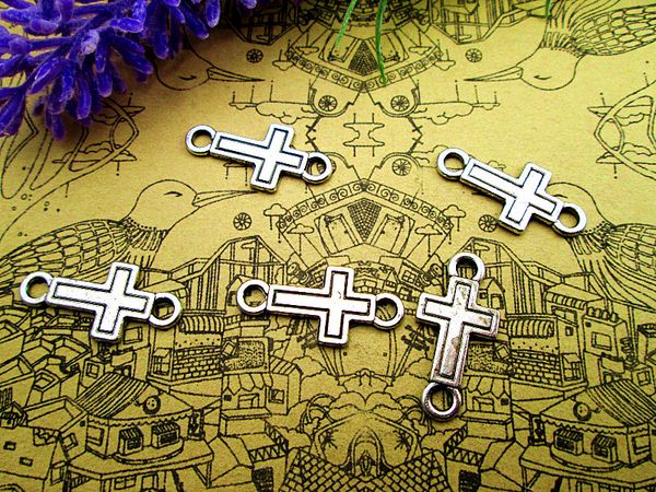 90pcs-cross charms,antique silver cross pendants/charms,cross connector 23x11mm, Bronze;silver
90pcs-cross charms,antique silver cross pendants/charms,cross connector 23x11mm, Bronze;silver