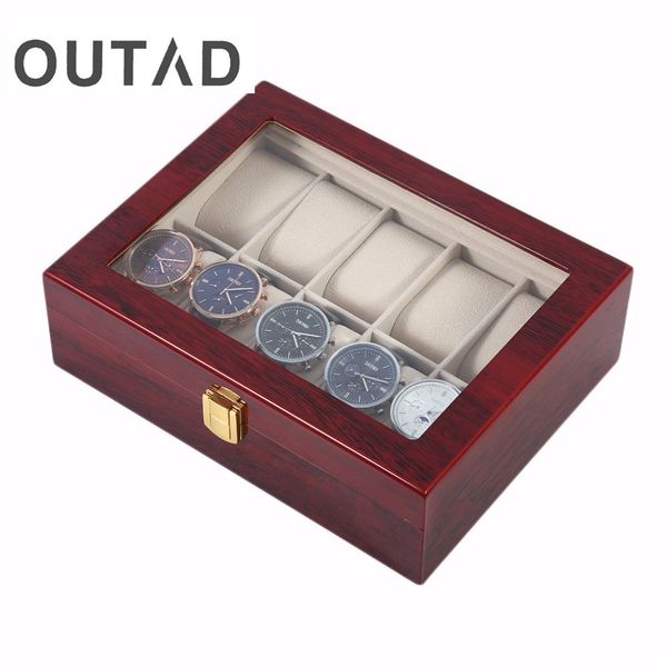 10 Grids Wood Watch Box Solid Red Color Jewelry Display Organizer Case Watches Bracelet Storage Box Caja Reloj A43
10 Grids Wood Watch Box Solid Red Color Jewelry Display Organizer Case Watches Bracelet Storage Box Caja Reloj A43