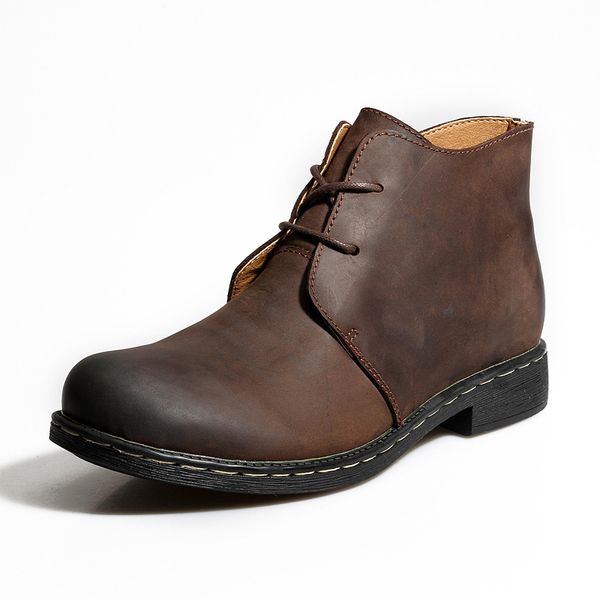 retro cow leather boots men ankle boots breathable shoes lace-up teenager footwear spring autumn shoes gradient motorcycle, Black
retro cow leather boots men ankle boots breathable shoes lace-up teenager footwear spring autumn shoes gradient motorcycle, Black