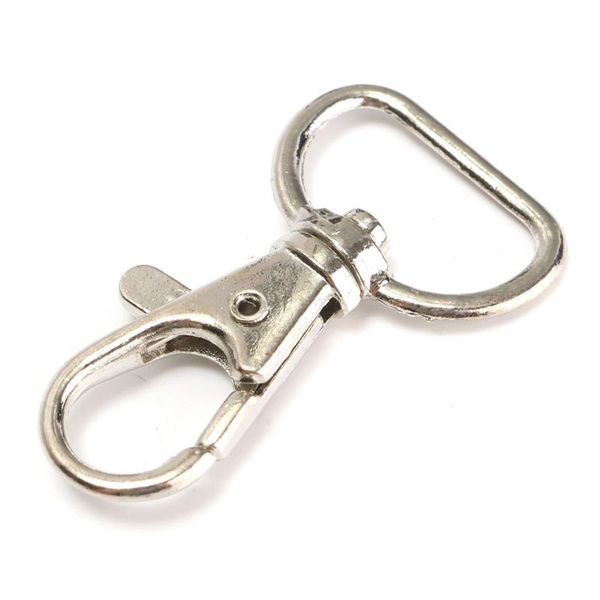 100pcs Metal Swivel Trigger Lobster Clasp Snap Hook Key Chain Ring Paracord Lanyard DIY Craft Outdoor Backpack Bag Parts 
100pcs Metal Swivel Trigger Lobster Clasp Snap Hook Key Chain Ring Paracord Lanyard DIY Craft Outdoor Backpack Bag Parts
