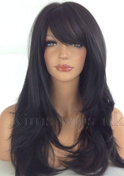 full long womens ladies fashion hair wig black/dark brown heat resistant uk, Black;brown
full long womens ladies fashion hair wig black/dark brown heat resistant uk, Black;brown