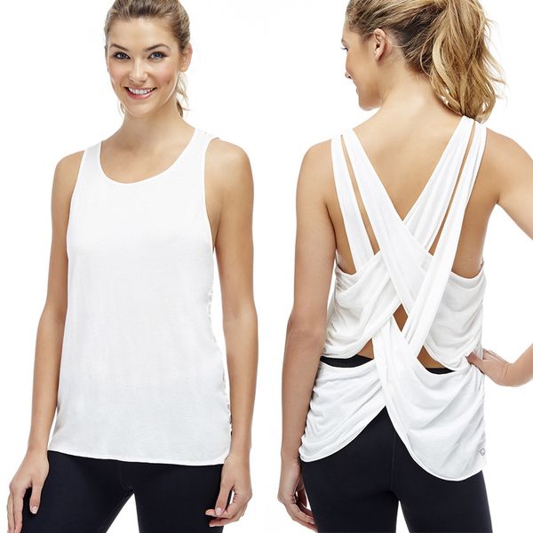 venlarain crossover back women black round neck sleeveless summer criss cross asymmetrical sporting vest, White
venlarain crossover back women black round neck sleeveless summer criss cross asymmetrical sporting vest, White