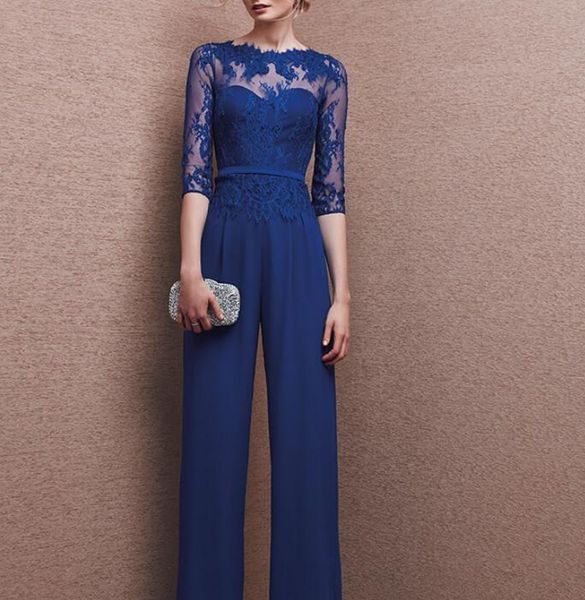 Latest Design Custom Made Mother Of The Bridal Suits Chiffon Women's Evening Wears With Lace Work Jumpsuit
Latest Design Custom Made Mother Of The Bridal Suits Chiffon Women's Evening Wears With Lace Work Jumpsuit