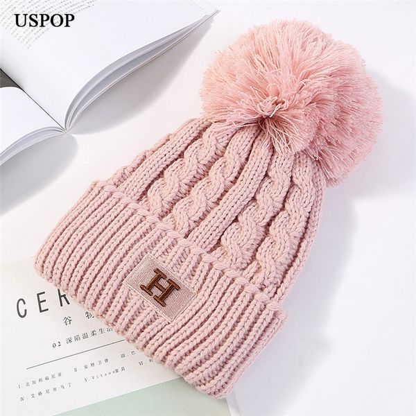 uspop 2018 new casual winter pompom knit hat embroidery letter h beanies women fashion letter patch thick warm velvet skullies, Blue;gray
uspop 2018 new casual winter pompom knit hat embroidery letter h beanies women fashion letter patch thick warm velvet skullies, Blue;gray