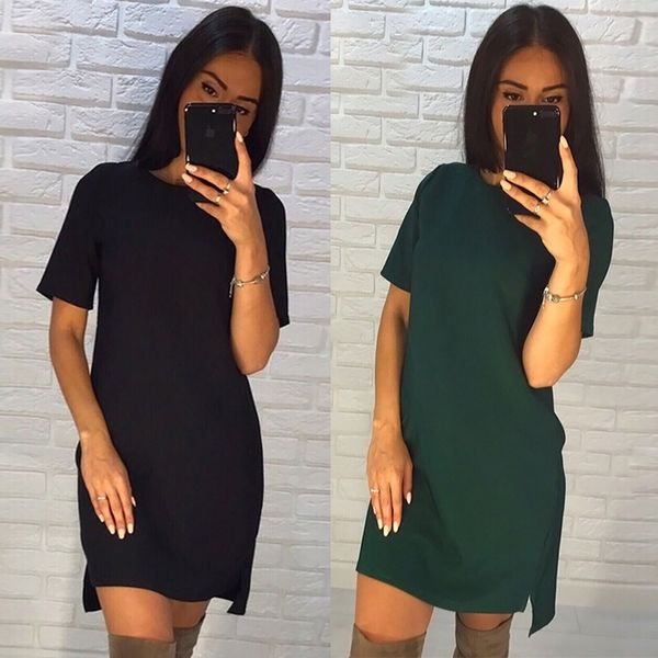 fashion women's summer o-neck short sleeve shirt dress 2018 new casual loose beach mini dresses vestidos bodycon, White;black
fashion women's summer o-neck short sleeve shirt dress 2018 new casual loose beach mini dresses vestidos bodycon, White;black