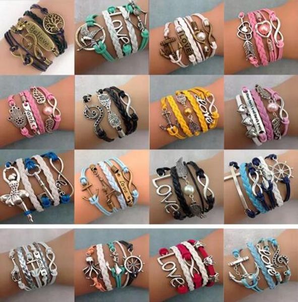 diy infinity charm bracelets antique cross bracelets fashion leather bracelets multilayer heart tree of life jewelry, Golden;silver
diy infinity charm bracelets antique cross bracelets fashion leather bracelets multilayer heart tree of life jewelry, Golden;silver