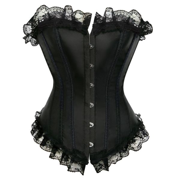 women satin lace up boned overbust corset and bustier with lace trim showgirl stripe lingerie s-2xl
women satin lace up boned overbust corset and bustier with lace trim showgirl stripe lingerie s-2xl
