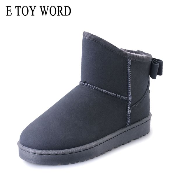 e toy word sheepskin fur one snow boots women's butterfly knot female flat waterproof ankle boots winter shoes fashion classic, Black
e toy word sheepskin fur one snow boots women's butterfly knot female flat waterproof ankle boots winter shoes fashion classic, Black
