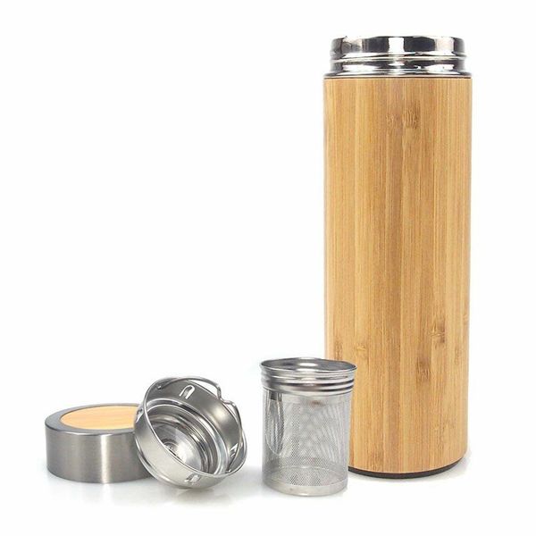 bamboo tumbler with tea infuser & strainer 17oz stainless steel water bottle insulated travel mug with mesh filter for brewing loose leaf
bamboo tumbler with tea infuser & strainer 17oz stainless steel water bottle insulated travel mug with mesh filter for brewing loose leaf
