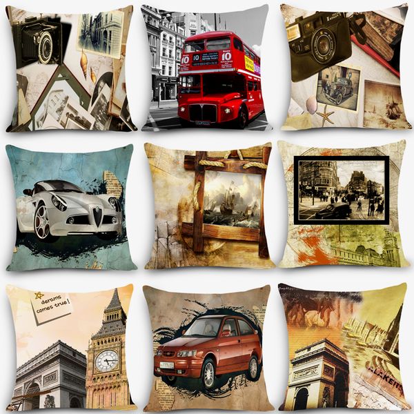 cushions scenic paris london print home decorative cushion throw pillow vintage cotton linen square pillows myj-d1
cushions scenic paris london print home decorative cushion throw pillow vintage cotton linen square pillows myj-d1