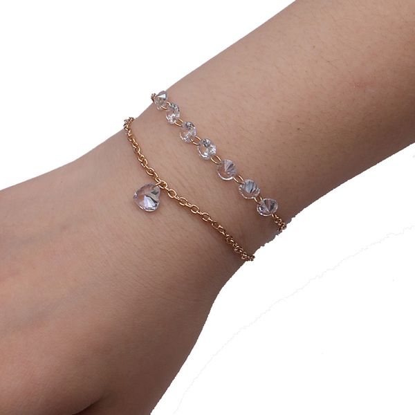 fashion stylish double layer heart crystal bracelet women engagement wedding copper crystal jewelry 2018, Black
fashion stylish double layer heart crystal bracelet women engagement wedding copper crystal jewelry 2018, Black