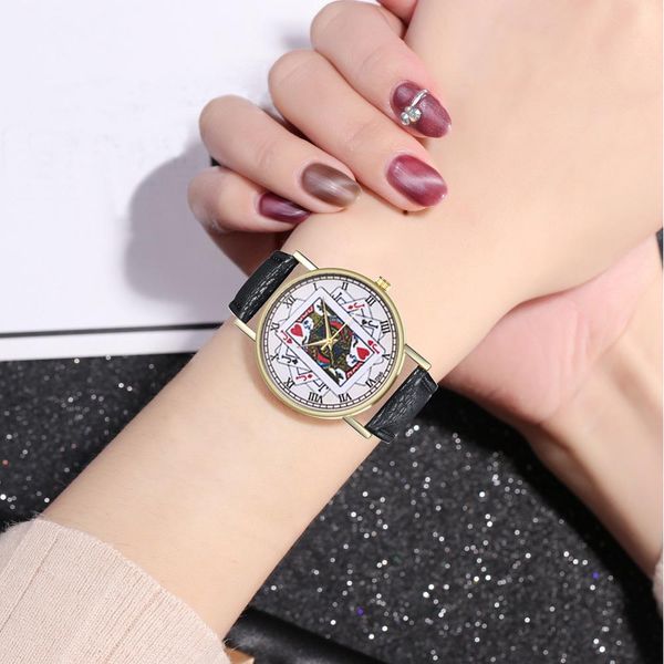 vivid poker pattern concise pvc band quartz analog display wrist watch gift, Slivery;brown
vivid poker pattern concise pvc band quartz analog display wrist watch gift, Slivery;brown