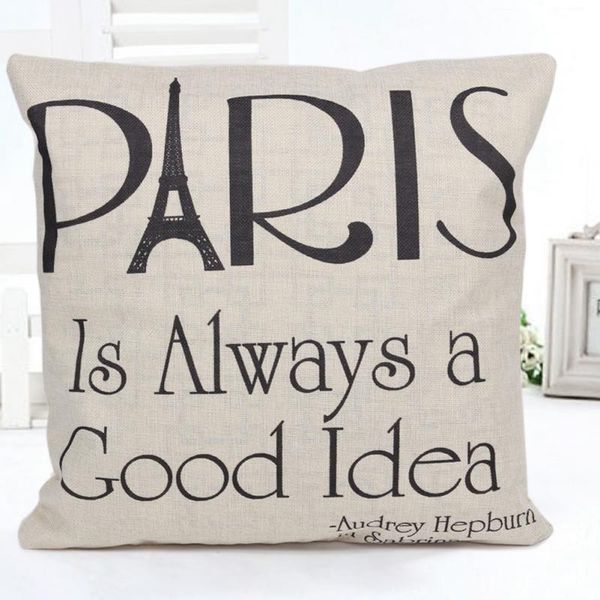 cotton linen square decorative throw pillow case cushion cover -paris is always a good idea
cotton linen square decorative throw pillow case cushion cover -paris is always a good idea