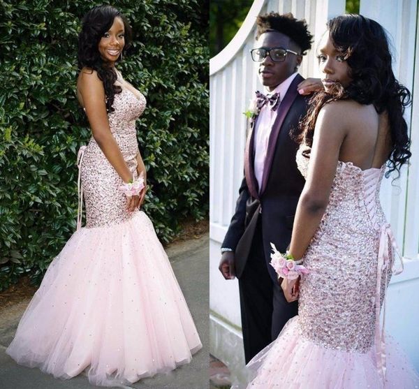 2020 pink prom dresses long mermaid beading crystal prom gowns sweetheart formal evening gowns custom made pageant dresses, Black
2020 pink prom dresses long mermaid beading crystal prom gowns sweetheart formal evening gowns custom made pageant dresses, Black