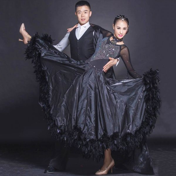 luxury ballroom dance dress standard dance dresses ballroom dance competition dresses waltz d0428 long sleeve with feathers tassels big hem, Black;red
luxury ballroom dance dress standard dance dresses ballroom dance competition dresses waltz d0428 long sleeve with feathers tassels big hem, Black;red