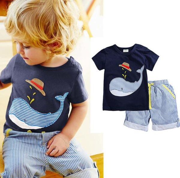 summer boy ins whale hat stripe suit new children cartoon dinosaur ins short sleeve t-shirt +shorts 2 pcs suit baby clothes, White
summer boy ins whale hat stripe suit new children cartoon dinosaur ins short sleeve t-shirt +shorts 2 pcs suit baby clothes, White