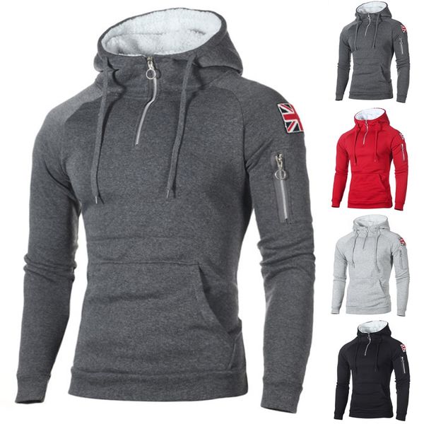 2018 brand male long sleeve solid color men hoodie hooded hoodie zipper hoodies sweatshirt sports pullover male 4 color 3xl, Black
2018 brand male long sleeve solid color men hoodie hooded hoodie zipper hoodies sweatshirt sports pullover male 4 color 3xl, Black