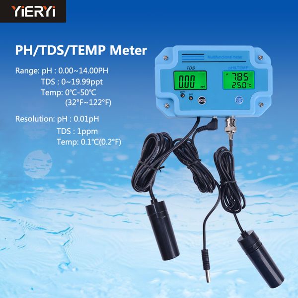 yieryi ph-2983 digital ph tester, temperature & tds 3 in 1 multi-parameter water quality analyzer water meter tester tool
yieryi ph-2983 digital ph tester, temperature & tds 3 in 1 multi-parameter water quality analyzer water meter tester tool