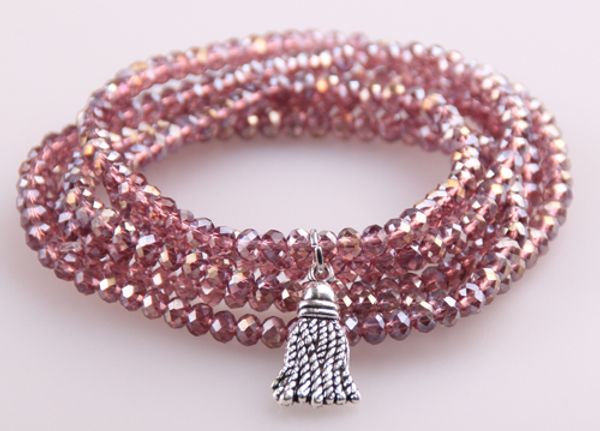 5 strands crystal with alloy tassel beads stretched bracelets purple pacet bead yoga bracelet & necklace, Black
5 strands crystal with alloy tassel beads stretched bracelets purple pacet bead yoga bracelet & necklace, Black