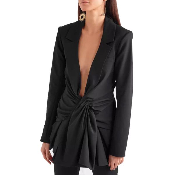 deep v neck black jackets coats women long sleeve lace up waist 2018 autumn winter elegant street clothes, Tan;black
deep v neck black jackets coats women long sleeve lace up waist 2018 autumn winter elegant street clothes, Tan;black