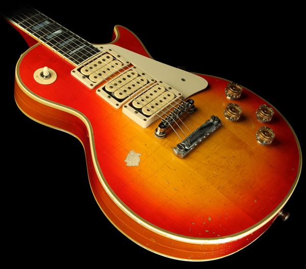 

Cu tom hop ace frehley quot budokan quot aged and igned electric guitar heritage cherry unbur t