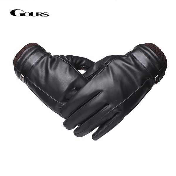 gours leather gloves for men fashion brand male black touch screen pu leather finger gloves warm in winter new arrival gsm041, Blue;gray
gours leather gloves for men fashion brand male black touch screen pu leather finger gloves warm in winter new arrival gsm041, Blue;gray