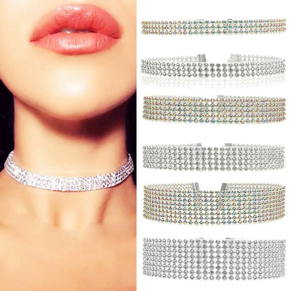 3 colors women popular bundle neck necklace extra wide full rhinestone diamante crystal jewelry choker collar, Silver
3 colors women popular bundle neck necklace extra wide full rhinestone diamante crystal jewelry choker collar, Silver